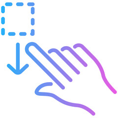 drag gradient line icon