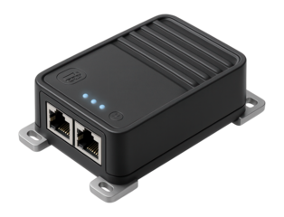 Ethernet-enabled motion controller with a slim profile for industrial conveyor systems.