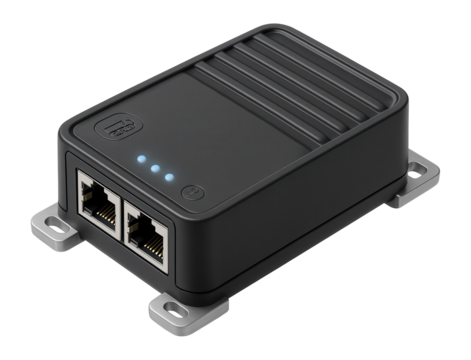 Ethernet-enabled motion controller with a slim profile for industrial conveyor systems.