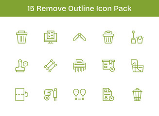 15 Remove Icons in Outline Aesthetic