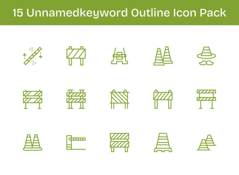 UnnamedKeyword Vector Set - 15 Outline Icons