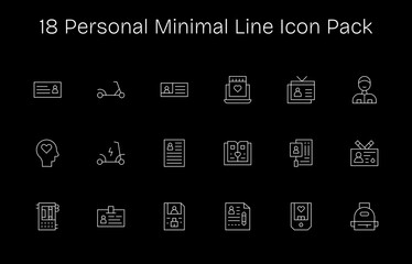 18 Minimal Line Designs - Personal Vector Icons
