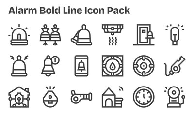 18 Bold Line Designs - Alarm Vector Icons