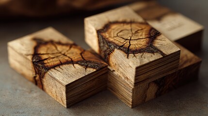 Wood Block Art: Intricate Grain Detail