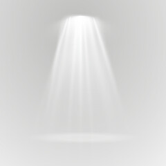 png shiny glowing spotlight with bright beam projection abstract studio scene theatre space transparent concert party disco festive decoration empty spot glittering lamp stage light