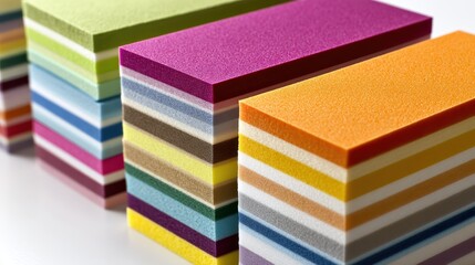Colorful Layered Material Samples