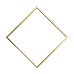 Elegant Gold Diamond Frame: Modern, Minimalist, Luxury Design Element for Branding and Presentation.