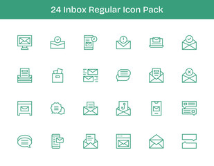 Inbox - 24 Icons in Regular Outline Design
