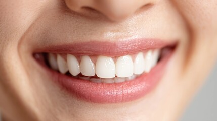 Obraz premium Close-up,white teeth smile,healthy mouth,woman smiling lips,World Oral Health Day concept.
