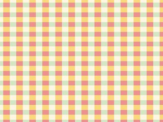 Seamless checkered pattern with pastel pink yellow green and cream squares A repeating gingham design