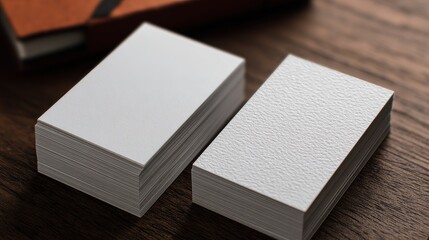 Blank Card Stacks: Texture & Design