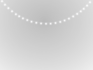 png decorative string with glowing garland gold ribbon light border background banner festive design transparent vector winter card holiday celebration party new year birthday lamp