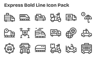18 Bold Line Designs - Express Vector Icons