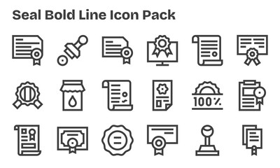 18 Bold Line Vectors for Seal Theme