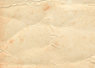 Bloody vintage paper texture. Aged crumpled dirty photo paper. 