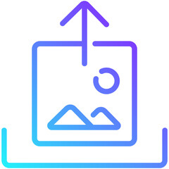 upload gradient line icon