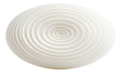 Elliptical shell with nested grooves and semi-opaque material.