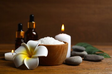 Aromatherapy. Close up view of spa theme on the table