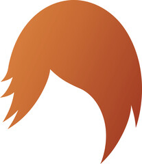 Gradient Orange Hair Avatar with Pointed Layered Style