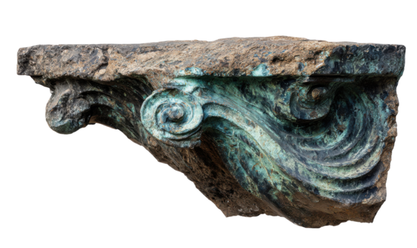 Ornate stone bracket, ancient design