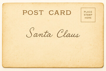 Vintage postcard addressed to Santa Claus
