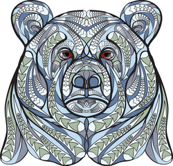 Bear Ethnic Art orange tune Vector editable vector for t-shirt mug wall stickers wallpaper sticker design multipurpose use in high definition format