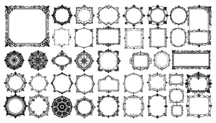 Obraz premium Ornate picture frames collection