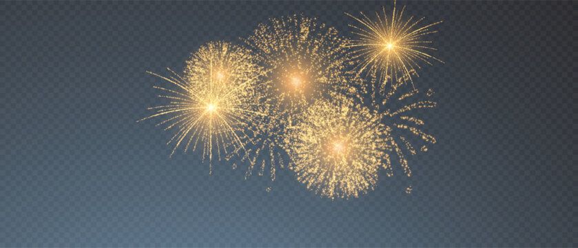 Png fireworks. Firework on a transparent background.. Christmas background. PNG fireworks. Holiday fireworks. Vector image.