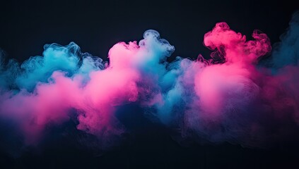 Neon smoke clouds