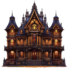 Dollhouse isolated on a white 