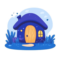 Dollhouse isolated white background 