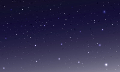 Colorful galaxy night sky vector background with milky way, nebula, stardust, and shining stars