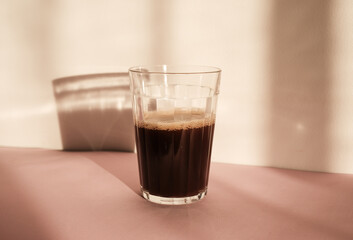 Glass of coffee. Brazilian aesthetic copo americano.
