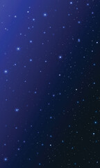 Colorful galaxy night sky vector background with milky way, nebula, stardust, and shining stars