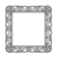 frame with floral ornament
