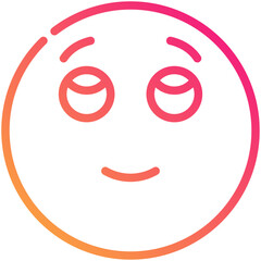 eyes up gradient line icon