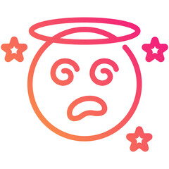 drunk gradient line icon