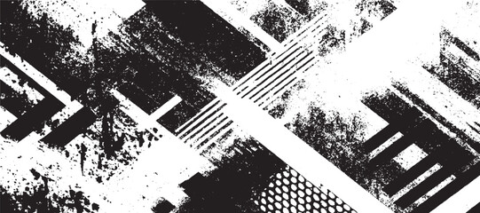 Abstract grunge black and white distressed texture background  white and black. Vector texture dust and scratched. Grunge background. Overlay textures set stamp with grunge effect