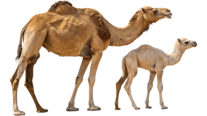 Camel isolated on transparent PNG background
