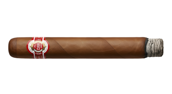 cigar, PNG isolated on white background.