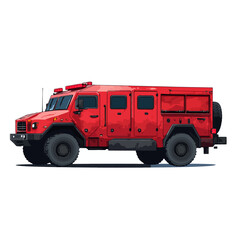 Modern firetruck vector illustration 