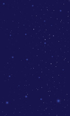 Colorful galaxy night sky vector background with milky way, nebula, stardust, and shining stars