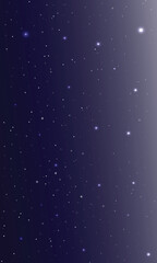 Colorful galaxy night sky vector background with milky way, nebula, stardust, and shining stars