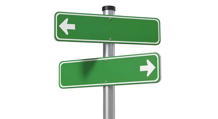 Road Sign with Left and Right Arrows