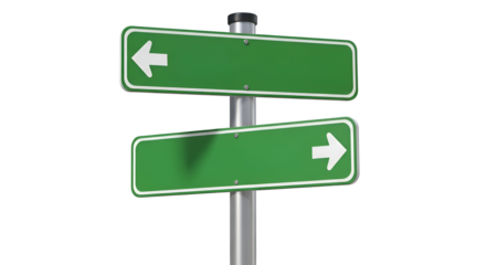 Road Sign with Left and Right Arrows