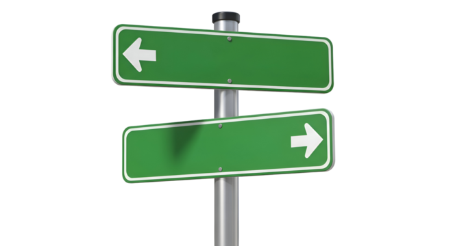 Road Sign with Left and Right Arrows