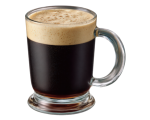 Root beer soda mug classic glass dark carbonated drink frothy foam refreshing beverage isolated transparent handle sweet cold delicious closeup