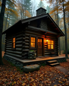 house in autumn