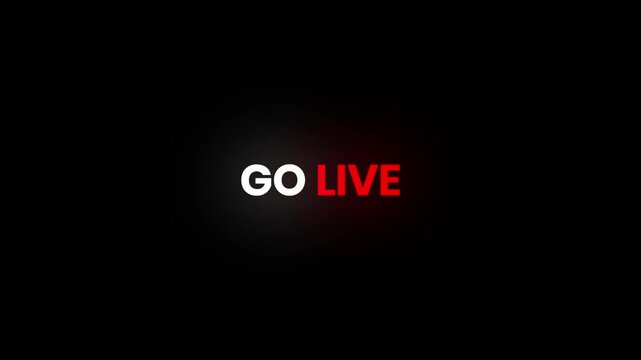 Go Live &ndash; Vibrant 4K Particles Text Animation for Streaming Events