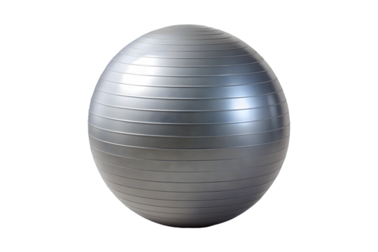 Fitball yoga ball or exercise ball 3d rendering isolated on transparent background